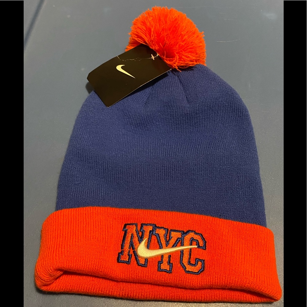 Nike NYC Cuffed Pom Pom Beanie Hat